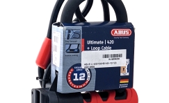 ABUS Ultimate 420/150HB 140 U-Lock and Cable, 120cm, Red